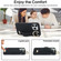 iPhone 14 Pro Max Non-slip Full Coverage Ring PU Phone Case with Wristband - Black