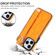 iPhone 14 Pro Max Non-slip Full Coverage Ring PU Phone Case with Wristband - Orange