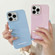 iPhone 14 Pro Max Painted Pattern PC Phone Case - Blue