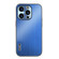 iPhone 14 Pro Max PC Hybrid Aluminum Alloy Brushed Shockproof Phone Case - Blue