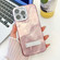 iPhone 14 Pro Max Plating Glitter Texture Fold Holder TPU Phone Case with Lens Film - Pink Tinfoil Texture