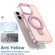 iPhone 14 Pro Max Plating Gradient Discolor MagSafe Holder Phone Case - Clear Black