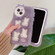 iPhone 14 Pro Max Plush Cute Rabbit Full Coverage Phone Case - Purple