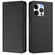 iPhone 14 Pro Max RC01 Dual-Folded Magnetic Suction RFID Leather Phone Case - Black