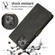 iPhone 14 Pro Max Retro Magnetic Closing Clasp Leather Case - Black