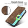 iPhone 14 Pro Max RFID Anti-theft Brush Magnetic Leather Phone Case - Brown