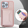 iPhone 14 Pro Max RFID Anti-theft Detachable Card Bag Leather Phone Case - Pink