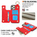iPhone 14 Pro Max RFlD Anti-theft Double Buckle Ring Zipper Card Phone Case - Red