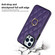 iPhone 14 Pro Max Rhombic PU Leather Phone Case with Ring Holder - Purple