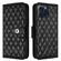 iPhone 14 Pro Max Rhombic Texture Flip Leather Phone Case with Lanyard - Black