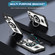 iPhone 14 Pro Max Ring Holder Carbon Fiber PC Hybrid TPU Phone Case - White