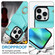 iPhone 14 Pro Max Ring Holder RFID Card Slot Phone Case with Long Lanyard - Mint Green