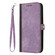 iPhone 14 Pro Max Side Buckle Double Fold Hand Strap Leather Phone Case - Purple