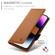 iPhone 14 Pro Max Side Buckle Magnetic Frosted Leather Phone Case - Brown