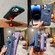 iPhone 14 Pro Max Side Leather Rotation Card Holder Phone Case - Purple