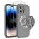 iPhone 14 Pro Max Silicone Suction Cup MagSafe Phone Case with Screen Film - Grey