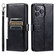 iPhone 14 Pro Max Simple 6-Card Wallet Leather Phone Case - Black