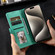 iPhone 14 Pro Max Simple 6-Card Wallet Leather Phone Case - Green