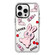 iPhone 14 Pro Max Simple Illustration Pattern Full Coverage Phone Case - Rabbit A