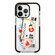 iPhone 14 Pro Max Simple Illustration Pattern Full Coverage Phone Case - Travel Ticket B