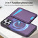 iPhone 14 Pro Max Skin Feel Detachable Card Bag Magsafe Phone Case - Purple