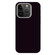 iPhone 14 Pro Max Skin Feel Fine Leather Texture Metal Lens Frame MagSafe Phone Case - Deep Purple