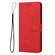 iPhone 14 Pro Max Skin Feel Heart Pattern Leather Phone Case - Red