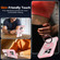 iPhone 14 Pro Max Skin Feel Transparent 360 Degree Rotating Silicone Ring Holder Phone Case - Orange