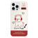 iPhone 14 Pro Max Skin Feeling Jelly TPU Hybrid PC Phone Case - Earphones Dog White