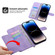 iPhone 14 Pro Max Skin-feel Flowers Embossed Wallet Leather Phone Case - Purple