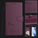 iPhone 14 Pro Max Smile Embossing RFID Leather Phone Case - Violet