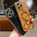 iPhone 14 Pro Max Solid Color Electroplated Metal Holder Phone Case - Dark Purple