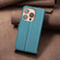 iPhone 14 Pro Max Square Texture Leather Phone Case - Green