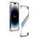 iPhone 14 Pro Max S-shaped Stand Frameless Metal Phone Case - Silver