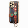 iPhone 14 Pro Max Stereoscopic Flowers Wristband Card Bag Phone Case - Black