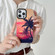 iPhone 14 Pro Max SUNSET Coconut Tree Dual-side Laminating Laser Phone Case - Red