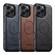 iPhone 14 Pro Max Suteni G5 Cowhide Leather MagSafe Magnetic Phone Case - Blue