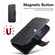 iPhone 14 Pro Max Suteni Q05 2-in-1 Multi-function Detachable Wallet MagSafe Phone Case - Black