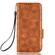 iPhone 14 Pro Max Symmetrical Triangle Leather Phone Case - Brown