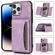 iPhone 14 Pro Max Three-fold Leather Phone Case - Purple