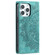 iPhone 14 Pro Max Totem Embossed Magnetic Leather Phone Case - Green