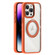 iPhone 14 Pro Max Transparent MagSafe Magnetic Holder Phone Case - Orange