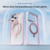 iPhone 14 Pro Max Transparent MagSafe Magnetic Rotating Holder Phone Case - Purple