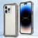 iPhone 14 Pro Max Transparent Matte TPU Hybrid PC 3-in-1 Phone Case - Grey