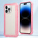 iPhone 14 Pro Max Transparent Matte TPU Hybrid PC 3-in-1 Phone Case - Pink