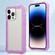 iPhone 14 Pro Max Transparent Matte TPU Hybrid PC 3-in-1 Phone Case - Purple