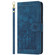 iPhone 14 Pro Max Tulips Embossed Leather Phone Case with Lanyard - Blue