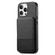 iPhone 14 Pro Max Twill Fabric Leather Vertical Flip RFID Card Bag Phone Case - Black