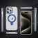 iPhone 14 Pro Max Two Color TPU Hybrid Acrylic MagSafe Magnetic Holder Phone Case - Blue