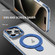 iPhone 14 Pro Max Two Color TPU Hybrid Acrylic MagSafe Magnetic Holder Phone Case - Blue